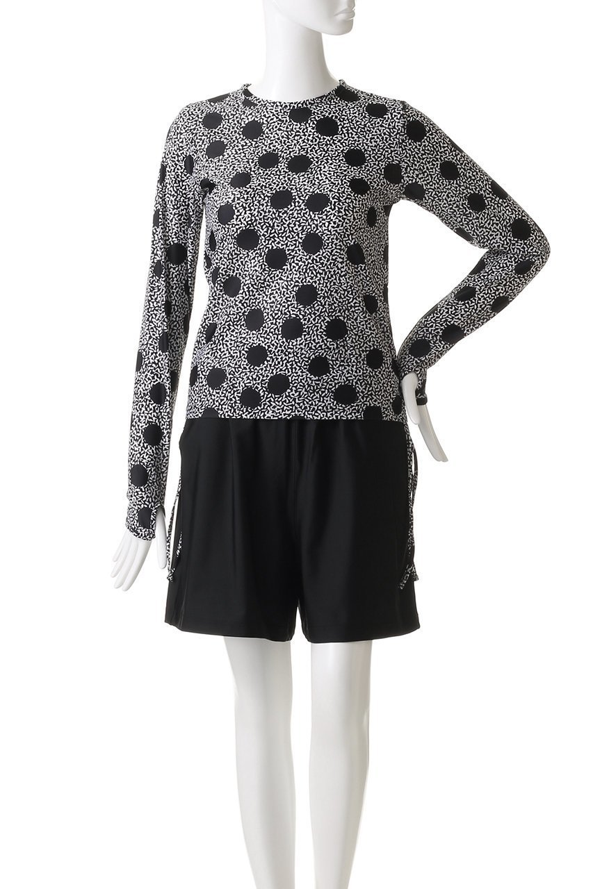 【コルコバード/CORCOVADO】のプリント サイドシャーリングラッシュガード 人気、トレンドファッション・服の通販 founy(ファニー) 　ファッション　Fashion　レディースファッション　Fashion for Women　水着　Swimwear　レディース水着・ビーチウェア　Swimwear & Beachwear　スポーツ　Sports, Activewear　ドット　Polka Dot, Dot Pattern　ビーチ　Beach, Seaside　プリント　Print, Printed Pattern　ポーチ　Pouch, Small Case　モダン　Modern, Contemporary　水着　Swimsuit, Swimwear　other-7|ID: prp329100004492300 ipo3291000000035612713