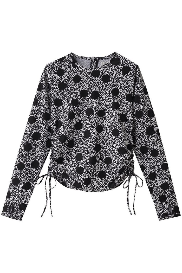 【コルコバード/CORCOVADO】のプリント サイドシャーリングラッシュガード インテリア・キッズ・メンズ・レディースファッション・服の通販 founy(ファニー) https://founy.com/ ファッション Fashion レディースファッション Fashion for Women 水着 Swimwear レディース水着・ビーチウェア Swimwear & Beachwear スポーツ Sports, Activewear ドット Polka Dot, Dot Pattern ビーチ Beach, Seaside プリント Print, Printed Pattern ポーチ Pouch, Small Case モダン Modern, Contemporary 水着 Swimsuit, Swimwear |ID: prp329100004492300 ipo3291000000036114471