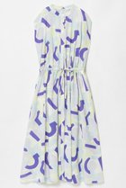 【ハウス オブ ロータス/HOUSE OF LOTUS】のジオメトリーフプリントドローストリングワンピース ブルー系|ID:prp329100004493338