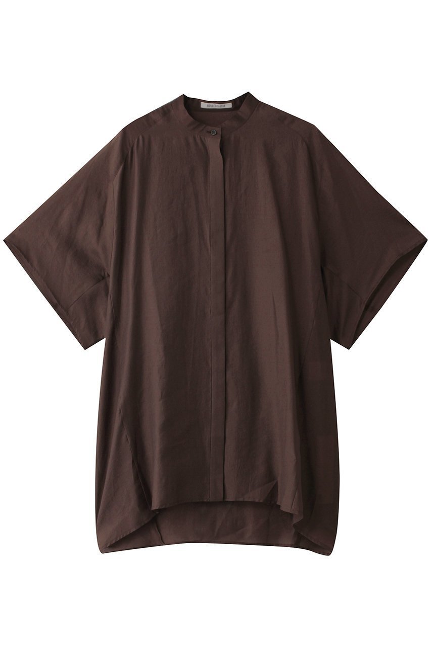 【ハウス オブ ロータス/HOUSE OF LOTUS】のシャイニーローンブラウス インテリア・キッズ・メンズ・レディースファッション・服の通販 founy(ファニー) 　ファッション　Fashion　レディースファッション　Fashion for Women　トップス・カットソー　Cut & Sew Tops　シャツ・ブラウス・オフィスカジュアル　Elegant Blouses & Button-Ups　カッティング　Cutting Detail　シャイニー　Shiny, Glossy Finish　ショート　Short, Short Length　スリーブ　Sleeve, Long Sleeve / Short Sleeve　パターン　Pattern, Design Print　フォルム　Silhouette, Form　羽織　Haori, Light Jacket　ブラウン|ID: prp329100004493351 ipo3291000000032814025