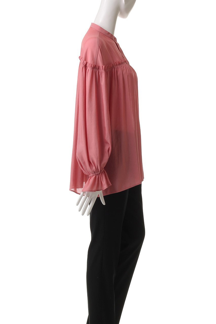 【デザイン ワークス/DESIGN WORKS】のギャザーブラウス 人気、トレンドファッション・服の通販 founy(ファニー) 　ファッション　Fashion　レディースファッション　Fashion for Women　トップス・カットソー　Cut & Sew Tops　シャツ・ブラウス・オフィスカジュアル　Elegant Blouses & Button-Ups　ギャザー　Gathered, Ruffled　スリーブ　Sleeve, Long Sleeve / Short Sleeve　ドレープ　Drape, Draping Fabric　フレア　Flare, Flared　ボトム　Bottoms, Lower Wear　ロング　Long, Long-Length　ワイド　Wide, Wide Fit　エレガント 上品　Elegant　other-3|ID: prp329100004493383 ipo3291000000034955271