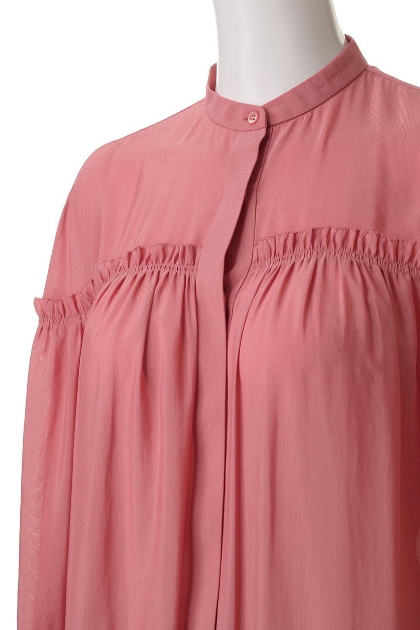 【デザイン ワークス/DESIGN WORKS】のギャザーブラウス 人気、トレンドファッション・服の通販 founy(ファニー) 　ファッション　Fashion　レディースファッション　Fashion for Women　トップス・カットソー　Cut & Sew Tops　シャツ・ブラウス・オフィスカジュアル　Elegant Blouses & Button-Ups　ギャザー　Gathered, Ruffled　スリーブ　Sleeve, Long Sleeve / Short Sleeve　ドレープ　Drape, Draping Fabric　フレア　Flare, Flared　ボトム　Bottoms, Lower Wear　ロング　Long, Long-Length　ワイド　Wide, Wide Fit　エレガント 上品　Elegant　other-5|ID: prp329100004493383 ipo3291000000034955273