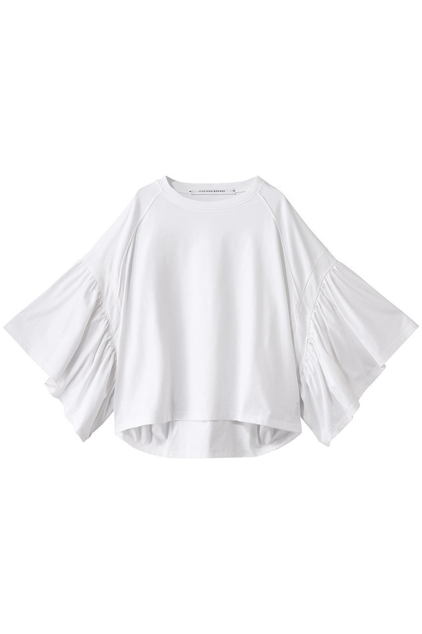 【マルティニーク/martinique】の【COGTHEBIGSMOKE】LAURA GATHERED SLV TOP インテリア・キッズ・メンズ・レディースファッション・服の通販 founy(ファニー) 　ファッション　Fashion　レディースファッション　WOMEN　トップス・カットソー　Tops/Tshirt　シャツ/ブラウス　Shirts/Blouses　ロング / Tシャツ　T-Shirts　カットソー　Cut and Sewn　ギャザー　Gather　スリーブ　Sleeve　ロング　Long　夏　Summer　春　Spring　S/S・春夏　Ss・Spring/Summer　ホワイト|ID: prp329100004493384 ipo3291000000031685048