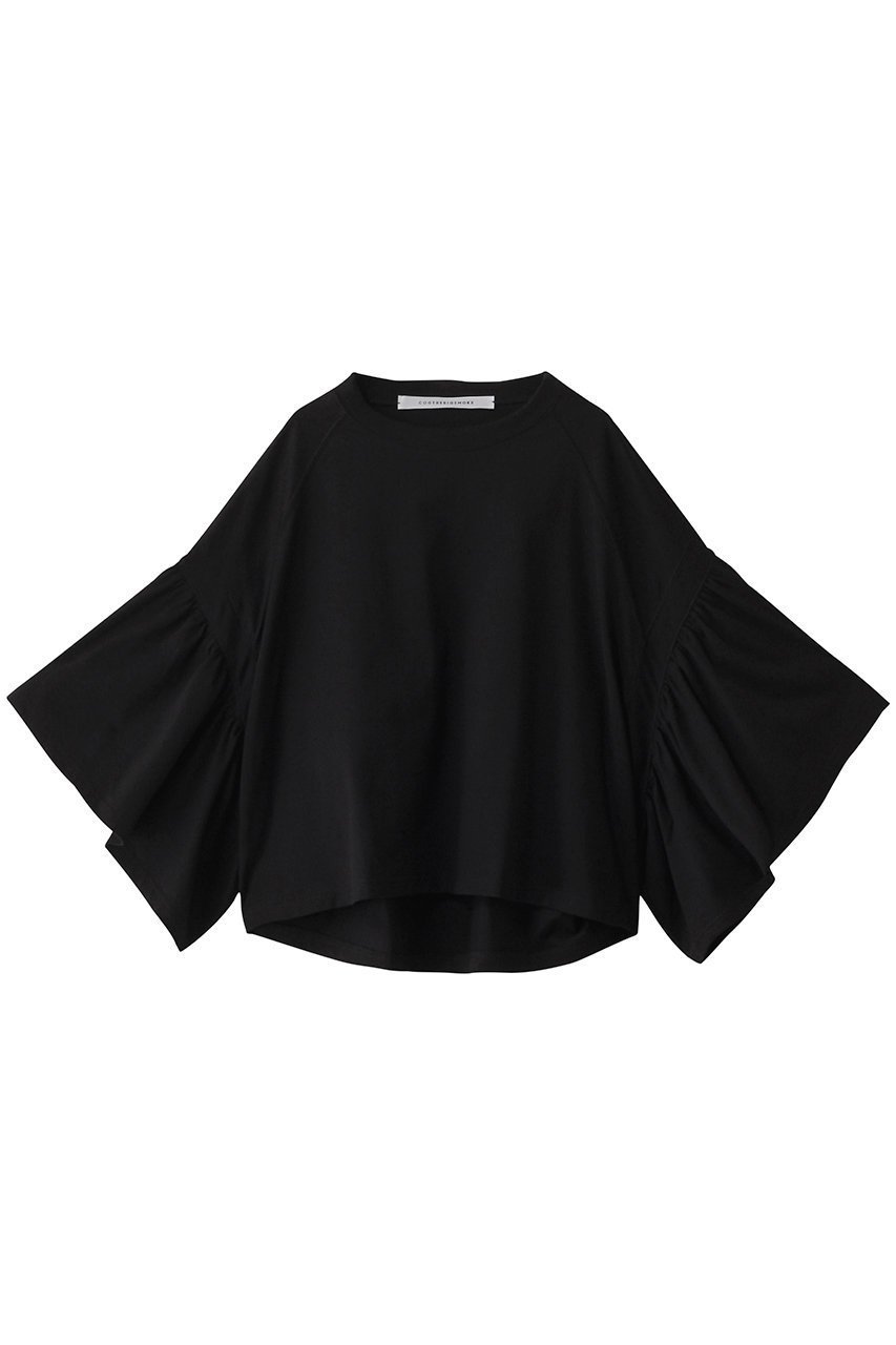 【マルティニーク/martinique】の【COGTHEBIGSMOKE】LAURA GATHERED SLV TOP インテリア・キッズ・メンズ・レディースファッション・服の通販 founy(ファニー) 　ファッション　Fashion　レディースファッション　WOMEN　トップス・カットソー　Tops/Tshirt　シャツ/ブラウス　Shirts/Blouses　ロング / Tシャツ　T-Shirts　カットソー　Cut and Sewn　ギャザー　Gather　スリーブ　Sleeve　ロング　Long　夏　Summer　春　Spring　S/S・春夏　Ss・Spring/Summer　ブラック|ID: prp329100004493384 ipo3291000000031685049
