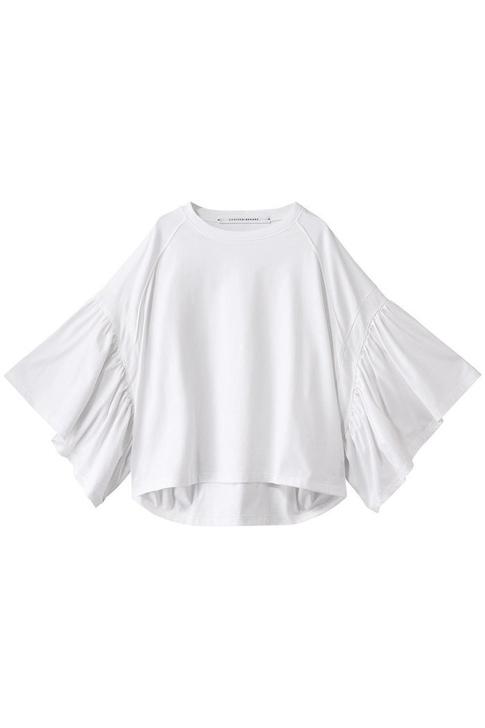 【マルティニーク/martinique】の【COGTHEBIGSMOKE】LAURA GATHERED SLV TOP インテリア・キッズ・メンズ・レディースファッション・服の通販 founy(ファニー) https://founy.com/ ファッション Fashion レディースファッション Fashion for Women トップス・カットソー Cut & Sew Tops シャツ・ブラウス・オフィスカジュアル Elegant Blouses & Button-Ups ロングTシャツ・Tシャツ Longline T-Shirts & Tees カットソー・ベーシックTシャツ Cut-and-Sewn Tops / Stretch Tees & Basics ギャザー Gathered, Ruffled スリーブ Sleeve, Long Sleeve / Short Sleeve ロング Long, Long-Length 夏 Summer 春 Spring S/S・春夏 SS, Spring/Summer, Warm Season |ID: prp329100004493384 ipo3291000000032853590