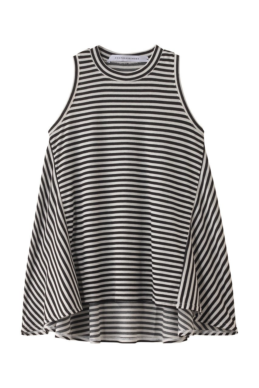 【マルティニーク/martinique】の【COGTHEBIGSMOKE】HIBA TOP インテリア・キッズ・メンズ・レディースファッション・服の通販 founy(ファニー) 　ファッション　Fashion　レディースファッション　Fashion for Women　トップス・カットソー　Cut & Sew Tops　キャミソール&ノースリーブ　Camisoles & Sleeveless Tops　シャツ・ブラウス・オフィスカジュアル　Elegant Blouses & Button-Ups　ロングTシャツ・Tシャツ　Longline T-Shirts & Tees　カットソー・ベーシックTシャツ　Cut-and-Sewn Tops / Stretch Tees & Basics　キャミソール　Camisole, Spaghetti Strap Top　シンプル　Simple, Minimal　スタンダード　Standard, Basic　タンク　Tank Top, Sleeveless Top　フレア　Flare, Flared　ボーダー　Border, Stripe　夏　Summer　春　Spring　S/S・春夏　SS, Spring/Summer, Warm Season　ボーダー|ID: prp329100004493386 ipo3291000000032850541