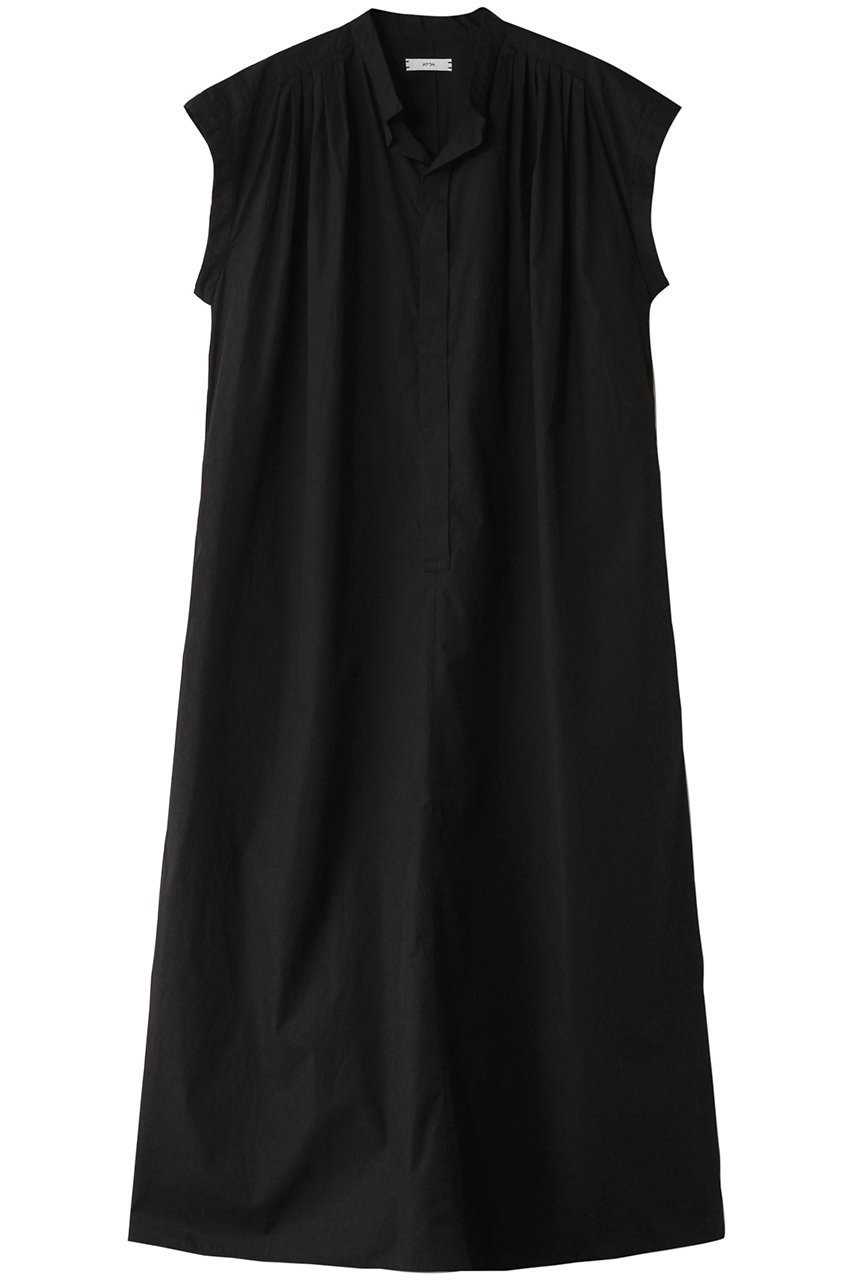 【エイトン/ATON】のNATURAL DYED コットンローンタックトドレス 人気、トレンドファッション・服の通販 founy(ファニー) 　ファッション　Fashion　レディースファッション　Fashion for Women　ワンピース　Dresses　フォーマル・パーティードレス・結婚式用ドレス　Elegant & Casual Dresses　チュニック　Tunic Tops & Dresses　なめらか　Smooth, Silky Texture　スタンド　Stand Collar, Upright Stand　スリーブ　Sleeve, Long Sleeve / Short Sleeve　チュニック　Tunic, Long Top　ドレス　Dress, One-Piece　フレンチ　French, French Style　ヨーク　Yoke, Yoke Design　ロング　Long, Long-Length　エレガント 上品　Elegant　 other-1|ID: prp329100004493395 ipo3291000000032861973