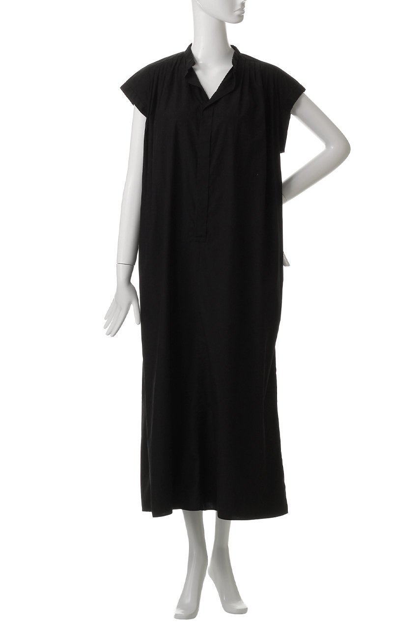 【エイトン/ATON】のNATURAL DYED コットンローンタックトドレス 人気、トレンドファッション・服の通販 founy(ファニー) 　ファッション　Fashion　レディースファッション　Fashion for Women　ワンピース　Dresses　フォーマル・パーティードレス・結婚式用ドレス　Elegant & Casual Dresses　チュニック　Tunic Tops & Dresses　なめらか　Smooth, Silky Texture　スタンド　Stand Collar, Upright Stand　スリーブ　Sleeve, Long Sleeve / Short Sleeve　チュニック　Tunic, Long Top　ドレス　Dress, One-Piece　フレンチ　French, French Style　ヨーク　Yoke, Yoke Design　ロング　Long, Long-Length　エレガント 上品　Elegant　other-2|ID: prp329100004493395 ipo3291000000032861983