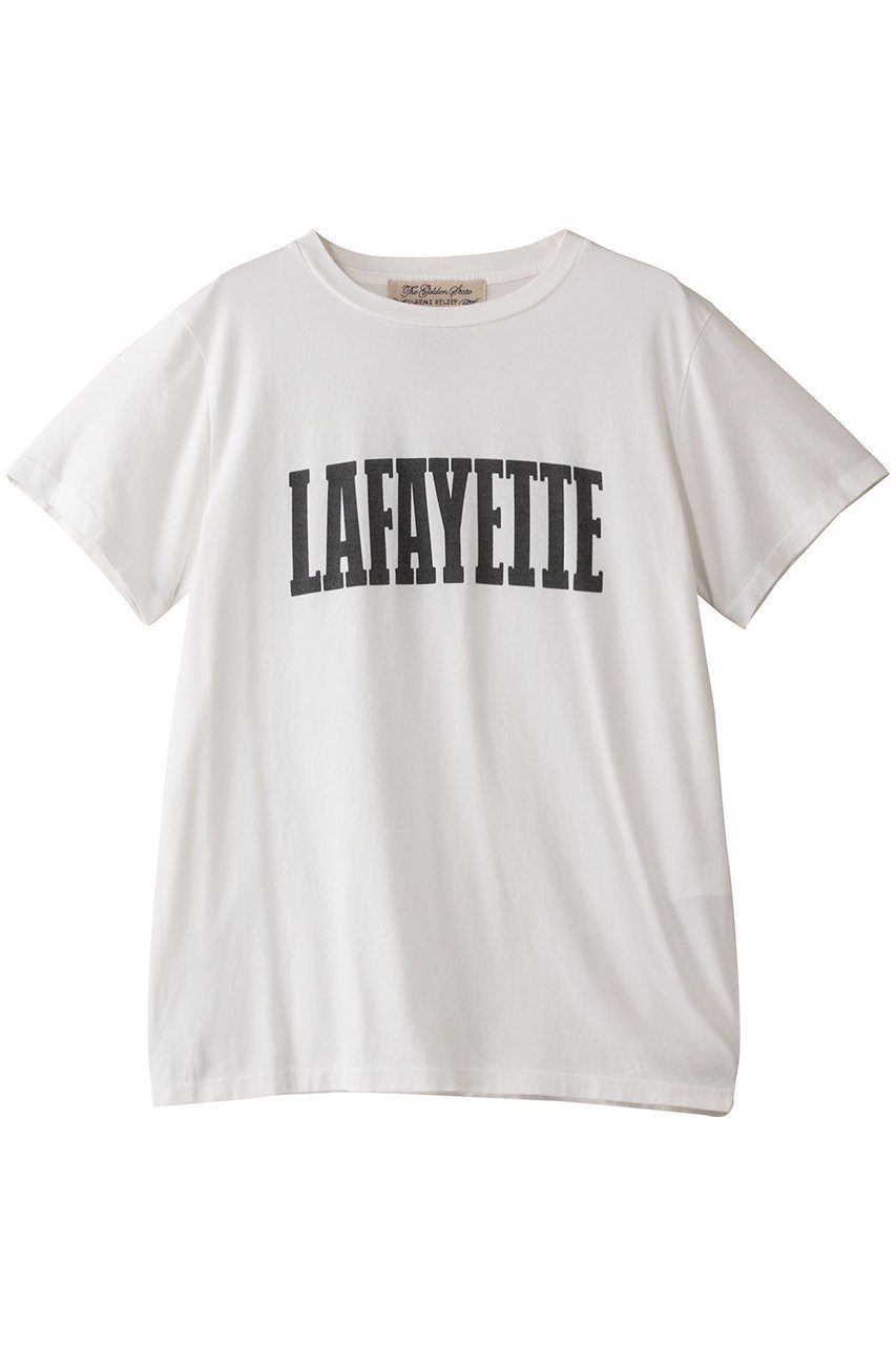【デザイン ワークス/DESIGN WORKS】の【別注】REMI ELIEF Tシャツ LAFAYETTE インテリア・キッズ・メンズ・レディースファッション・服の通販 founy(ファニー) 　ファッション　Fashion　レディースファッション　Fashion for Women　トップス・カットソー　Cut & Sew Tops　シャツ・ブラウス・オフィスカジュアル　Elegant Blouses & Button-Ups　ロングTシャツ・Tシャツ　Longline T-Shirts & Tees　カットソー・ベーシックTシャツ　Cut-and-Sewn Tops / Stretch Tees & Basics　ショート　Short, Short Length　スリーブ　Sleeve, Long Sleeve / Short Sleeve　フランス　France, French　プリント　Print, Printed Pattern　別注　Limited Edition, Custom Order　アイボリー|ID: prp329100004493399 ipo3291000000032853539