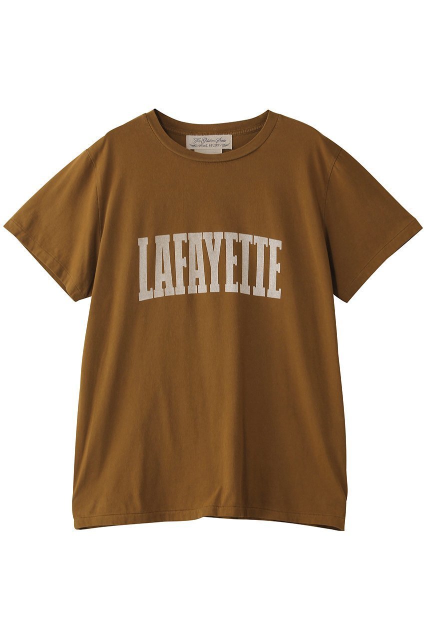 【デザイン ワークス/DESIGN WORKS】の【別注】REMI ELIEF Tシャツ LAFAYETTE インテリア・キッズ・メンズ・レディースファッション・服の通販 founy(ファニー) 　ファッション　Fashion　レディースファッション　Fashion for Women　トップス・カットソー　Cut & Sew Tops　シャツ・ブラウス・オフィスカジュアル　Elegant Blouses & Button-Ups　ロングTシャツ・Tシャツ　Longline T-Shirts & Tees　カットソー・ベーシックTシャツ　Cut-and-Sewn Tops / Stretch Tees & Basics　ショート　Short, Short Length　スリーブ　Sleeve, Long Sleeve / Short Sleeve　フランス　France, French　プリント　Print, Printed Pattern　別注　Limited Edition, Custom Order　オーカー|ID: prp329100004493399 ipo3291000000032853545