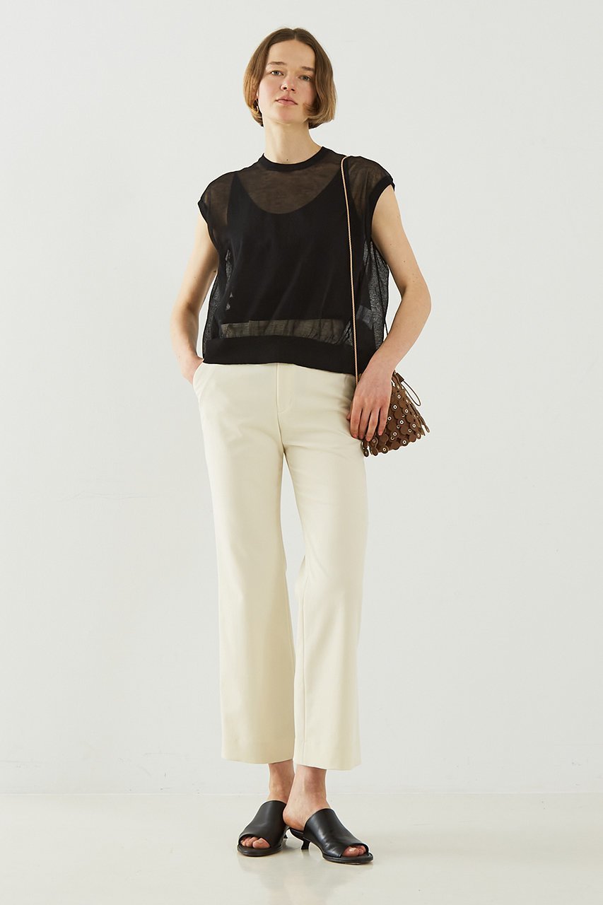 【デザイン ワークス/DESIGN WORKS】のシアーバックギャザープルオーバー 人気、トレンドファッション・服の通販 founy(ファニー) 　ファッション　Fashion　レディースファッション　Fashion for Women　トップス・カットソー　Cut & Sew Tops　ニット　Knit Tops & Sweaters　カジュアルプルオーバー・ニットトップス　Pullovers & Knit Tops / Casual Pullovers　キャミソール　Camisole, Spaghetti Strap Top　ギャザー　Gathered, Ruffled　シアー　Sheer, See-Through　タンク　Tank Top, Sleeveless Top　ファブリック　Fabric, Textile　フェミニン　Feminine, Girly　今季　This Season, Current Season　other-6|ID: prp329100004493401 ipo3291000000035371794