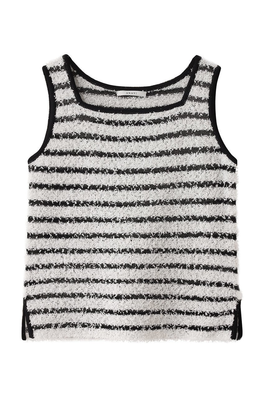 【アナイ/ANAYI】のGIMAフェザーボーダータンク インテリア・キッズ・メンズ・レディースファッション・服の通販 founy(ファニー) 　ファッション　Fashion　レディースファッション　Fashion for Women　トップス・カットソー　Cut & Sew Tops　ニット　Knit Tops & Sweaters　カジュアルプルオーバー・ニットトップス　Pullovers & Knit Tops / Casual Pullovers　おすすめ　Recommended / Our Picks　カーディガン　Cardigan, Knitwear　セットアップ　Set-Up, Coordinated Outfit　ペーパー　Paper, Kraft Paper　ボーダー　Border, Stripe　夏　Summer　春　Spring　S/S・春夏　SS, Spring/Summer, Warm Season　オフホワイト|ID: prp329100004493408 ipo3291000000035721564