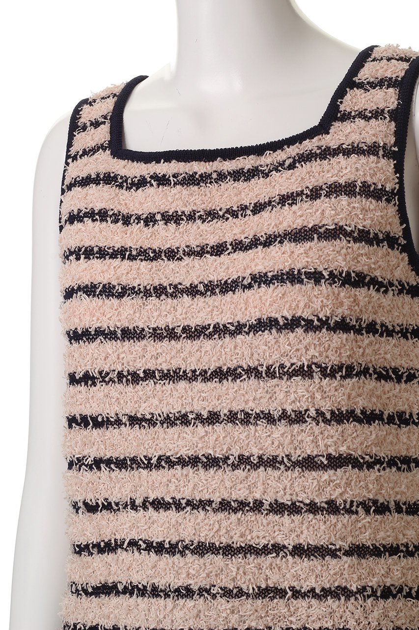 【アナイ/ANAYI】のGIMAフェザーボーダータンク 人気、トレンドファッション・服の通販 founy(ファニー) 　ファッション　Fashion　レディースファッション　Fashion for Women　トップス・カットソー　Cut & Sew Tops　ニット　Knit Tops & Sweaters　カジュアルプルオーバー・ニットトップス　Pullovers & Knit Tops / Casual Pullovers　おすすめ　Recommended / Our Picks　カーディガン　Cardigan, Knitwear　セットアップ　Set-Up, Coordinated Outfit　ペーパー　Paper, Kraft Paper　ボーダー　Border, Stripe　夏　Summer　春　Spring　S/S・春夏　SS, Spring/Summer, Warm Season　other-5|ID: prp329100004493408 ipo3291000000035721570