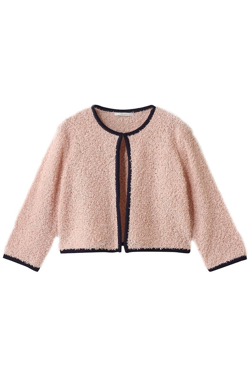 【アナイ/ANAYI】のGIMAフェザーバイカラーカーディガン インテリア・キッズ・メンズ・レディースファッション・服の通販 founy(ファニー) 　ファッション　Fashion　レディースファッション　Fashion for Women　トップス・カットソー　Cut & Sew Tops　ニット　Knit Tops & Sweaters　カーディガン・羽織り　Layered Style Cardigans　おすすめ　Recommended / Our Picks　カーディガン　Cardigan, Knitwear　ジャケット　Jacket, Outerwear　セットアップ　Set-Up, Coordinated Outfit　タンク　Tank Top, Sleeveless Top　トリミング　Trimming, Decorative Edge　ペーパー　Paper, Kraft Paper　エレガント 上品　Elegant　夏　Summer　春　Spring　S/S・春夏　SS, Spring/Summer, Warm Season　ピンク|ID: prp329100004493409 ipo3291000000035721573