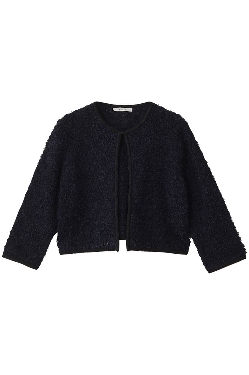 【アナイ/ANAYI】のGIMAフェザーバイカラーカーディガン インテリア・キッズ・メンズ・レディースファッション・服の通販 founy(ファニー) 　ファッション　Fashion　レディースファッション　Fashion for Women　トップス・カットソー　Cut & Sew Tops　ニット　Knit Tops & Sweaters　カーディガン・羽織り　Layered Style Cardigans　おすすめ　Recommended / Our Picks　カーディガン　Cardigan, Knitwear　ジャケット　Jacket, Outerwear　セットアップ　Set-Up, Coordinated Outfit　タンク　Tank Top, Sleeveless Top　トリミング　Trimming, Decorative Edge　ペーパー　Paper, Kraft Paper　エレガント 上品　Elegant　夏　Summer　春　Spring　S/S・春夏　SS, Spring/Summer, Warm Season　ネイビー|ID: prp329100004493409 ipo3291000000035721574