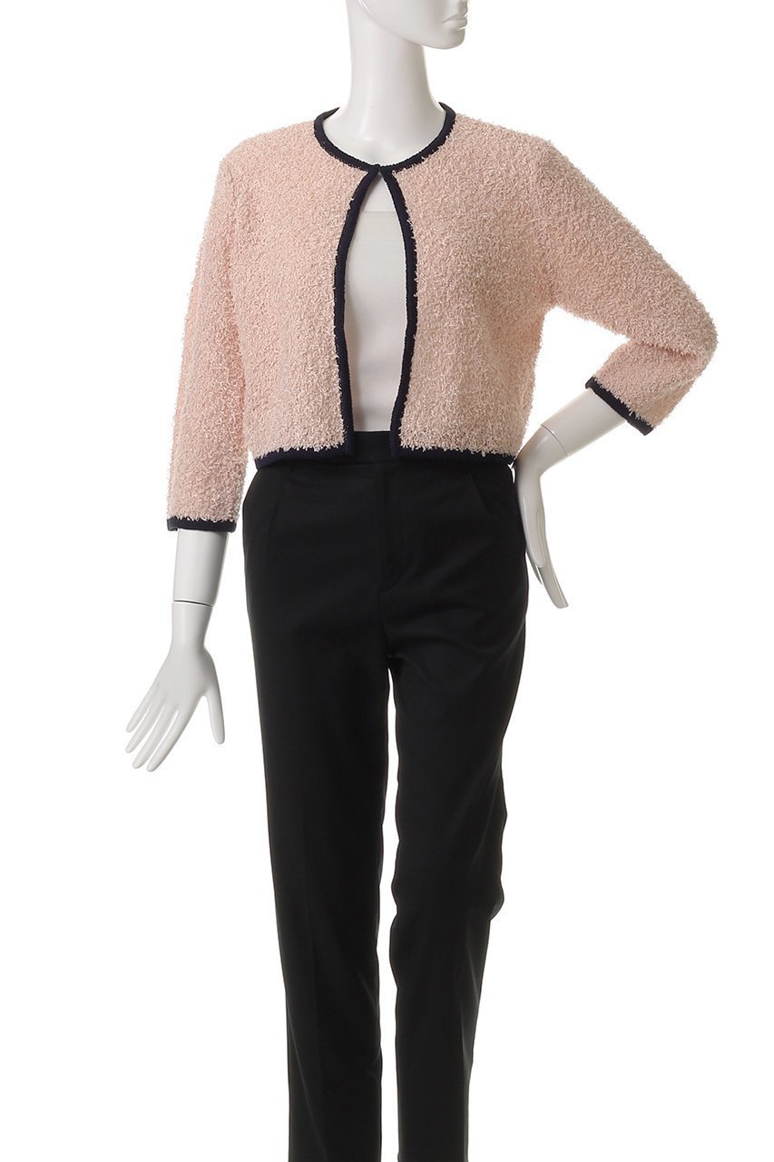 【アナイ/ANAYI】のGIMAフェザーバイカラーカーディガン 人気、トレンドファッション・服の通販 founy(ファニー) 　ファッション　Fashion　レディースファッション　Fashion for Women　トップス・カットソー　Cut & Sew Tops　ニット　Knit Tops & Sweaters　カーディガン・羽織り　Layered Style Cardigans　おすすめ　Recommended / Our Picks　カーディガン　Cardigan, Knitwear　ジャケット　Jacket, Outerwear　セットアップ　Set-Up, Coordinated Outfit　タンク　Tank Top, Sleeveless Top　トリミング　Trimming, Decorative Edge　ペーパー　Paper, Kraft Paper　エレガント 上品　Elegant　再入荷　Restock / Back in Stock　夏　Summer　春　Spring　S/S・春夏　SS, Spring/Summer, Warm Season　other-2|ID: prp329100004493409 ipo3291000000036812279