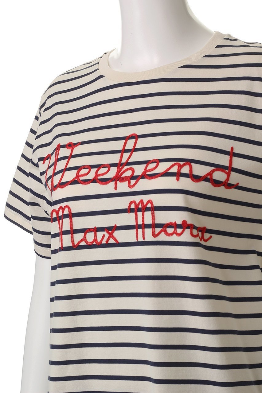 【マックスマーラ/Max Mara】の【Weekend Max Mara】OLGA ジャージーコットンロゴTシャツ 人気、トレンドファッション・服の通販 founy(ファニー) 　ファッション　Fashion　レディースファッション　Fashion for Women　トップス・カットソー　Cut & Sew Tops　シャツ・ブラウス・オフィスカジュアル　Elegant Blouses & Button-Ups　ロングTシャツ・Tシャツ　Longline T-Shirts & Tees　カットソー・ベーシックTシャツ　Cut-and-Sewn Tops / Stretch Tees & Basics　グラフィック　Graphic, Graphic Design　ショート　Short, Short Length　ストレート　Straight, Straight Cut　スリーブ　Sleeve, Long Sleeve / Short Sleeve　バランス　Balance, Style Balance　フロント　Front, Front Design　ボトム　Bottoms, Lower Wear　モチーフ　Motif, Design Theme　other-5|ID: prp329100004493410 ipo3291000000032853496