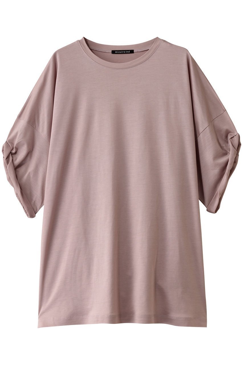 【ミズイロ インド/mizuiro ind】のroll up slv wide T Tシャツ インテリア・キッズ・メンズ・レディースファッション・服の通販 founy(ファニー) 　ファッション　Fashion　レディースファッション　Fashion for Women　トップス・カットソー　Cut & Sew Tops　シャツ・ブラウス・オフィスカジュアル　Elegant Blouses & Button-Ups　ロングTシャツ・Tシャツ　Longline T-Shirts & Tees　カットソー・ベーシックTシャツ　Cut-and-Sewn Tops / Stretch Tees & Basics　なめらか　Smooth, Silky Texture　ショート　Short, Short Length　スリーブ　Sleeve, Long Sleeve / Short Sleeve　ロールアップ　Roll-Up, Cuffed Hem　ワイド　Wide, Wide Fit　夏　Summer　定番　Standard, Basic Item　春　Spring　S/S・春夏　SS, Spring/Summer, Warm Season　pink|ID: prp329100004493415 ipo3291000000032846260