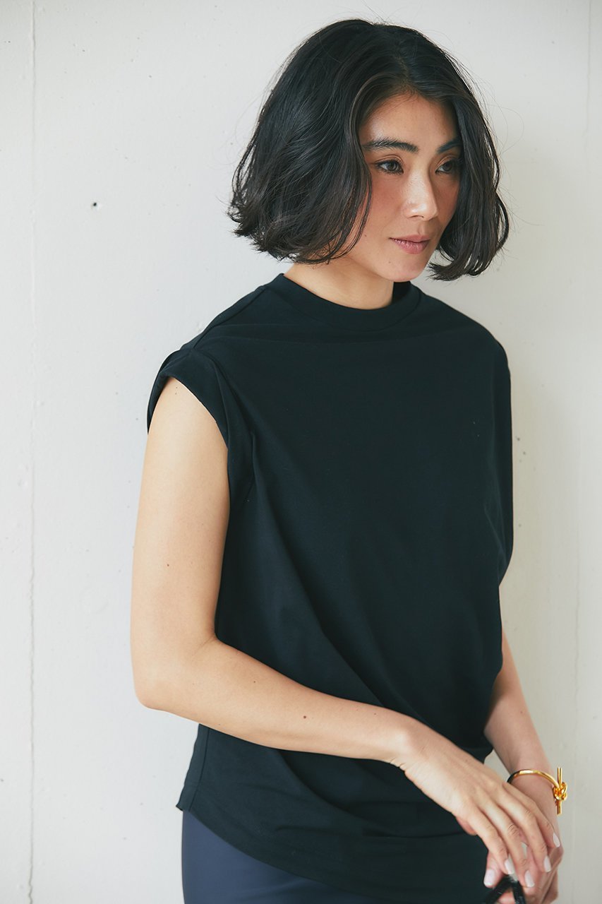 【ジェイドット/j.】のプレミアムコットンアシメデザインT 人気、トレンドファッション・服の通販 founy(ファニー) 　ファッション　Fashion　レディースファッション　WOMEN　トップス・カットソー　Tops/Tshirt　シャツ/ブラウス　Shirts/Blouses　アシンメトリー　Asymmetry　エレガント 上品　Elegant　ショート　Short　スタイリッシュ　Stylish　スリーブ　Sleeve　ドレープ　Drape　夏　Summer　other-6|ID: prp329100004493418 ipo3291000000031804511