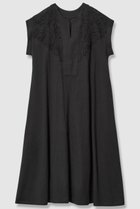 【ハウス オブ ロータス/HOUSE OF LOTUS】のエンブロイダリーサッカーフレンチスリーブワンピース 人気、トレンドファッション・服の通販 founy(ファニー) ファッション Fashion レディースファッション WOMEN ワンピース Dress チュニック Tunic サッカー Soccer ショルダー Shoulder ストライプ Stripe チュニック Tunic トレンド Trend フレア Flare ボタニカル Botanical リラックス Relax ロング Long 再入荷 Restock/Back In Stock/Re Arrival 別注 Special Order thumbnail ブラック|ID: prp329100004493422 ipo3291000000032257411