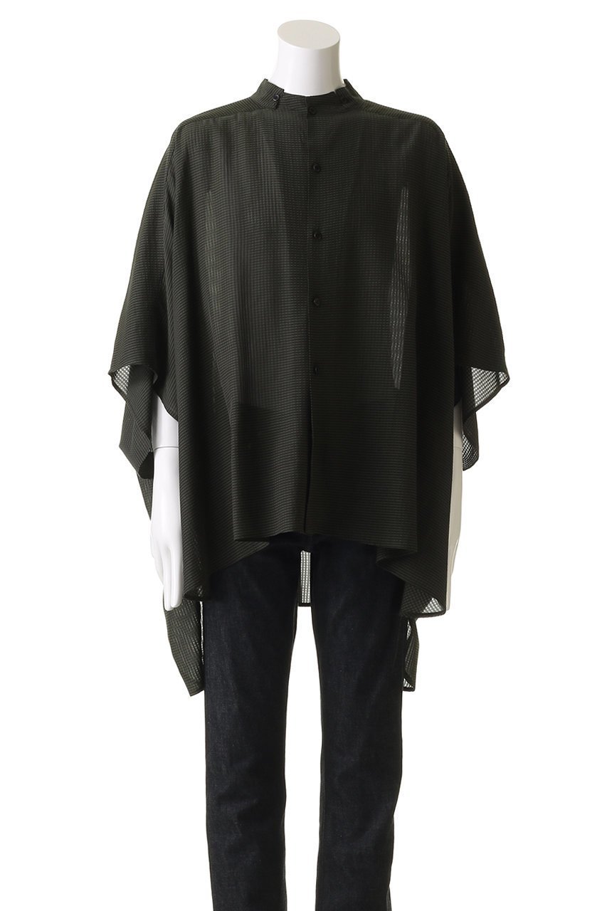 【セブン バイ セブン/SEVEN BY SEVEN / MEN】の【MEN】スタンドカラーシアーポンチョシャツ 人気、トレンドファッション・服の通販 founy(ファニー) 　ファッション　Fashion　メンズファッション　Fashion for Men　インド　Indian Textile　ショーツ　Shorts, Short Pants　ショート　Short, Short Length　ジーンズ　Jeans, Denim Pants　スラックス　Slacks, Dress Pants　スリーブ　Sleeve, Long Sleeve / Short Sleeve　バランス　Balance, Style Balance　ポンチョ　Poncho, Cape Style　ロング　Long, Long-Length　エレガント 上品　Elegant　定番　Standard, Basic Item　羽織　Haori, Light Jacket　other-2|ID: prp329100004494658 ipo3291000000032836042
