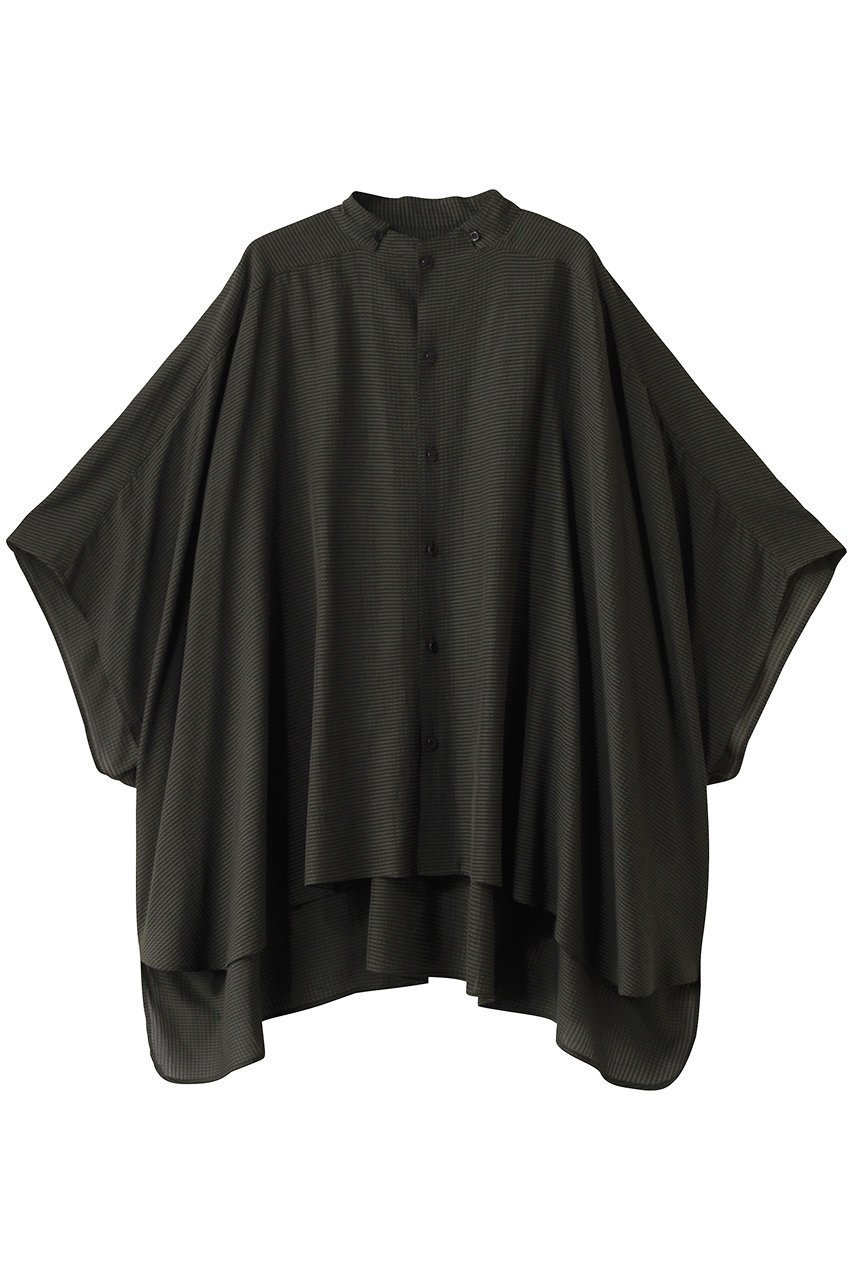【セブン バイ セブン/SEVEN BY SEVEN / MEN】の【MEN】スタンドカラーシアーポンチョシャツ インテリア・キッズ・メンズ・レディースファッション・服の通販 founy(ファニー) 　ファッション　Fashion　メンズファッション　Fashion for Men　インド　Indian Textile　ショーツ　Shorts, Short Pants　ショート　Short, Short Length　ジーンズ　Jeans, Denim Pants　スラックス　Slacks, Dress Pants　スリーブ　Sleeve, Long Sleeve / Short Sleeve　バランス　Balance, Style Balance　ポンチョ　Poncho, Cape Style　ロング　Long, Long-Length　エレガント 上品　Elegant　定番　Standard, Basic Item　羽織　Haori, Light Jacket　オリーブ|ID: prp329100004494658 ipo3291000000035739070