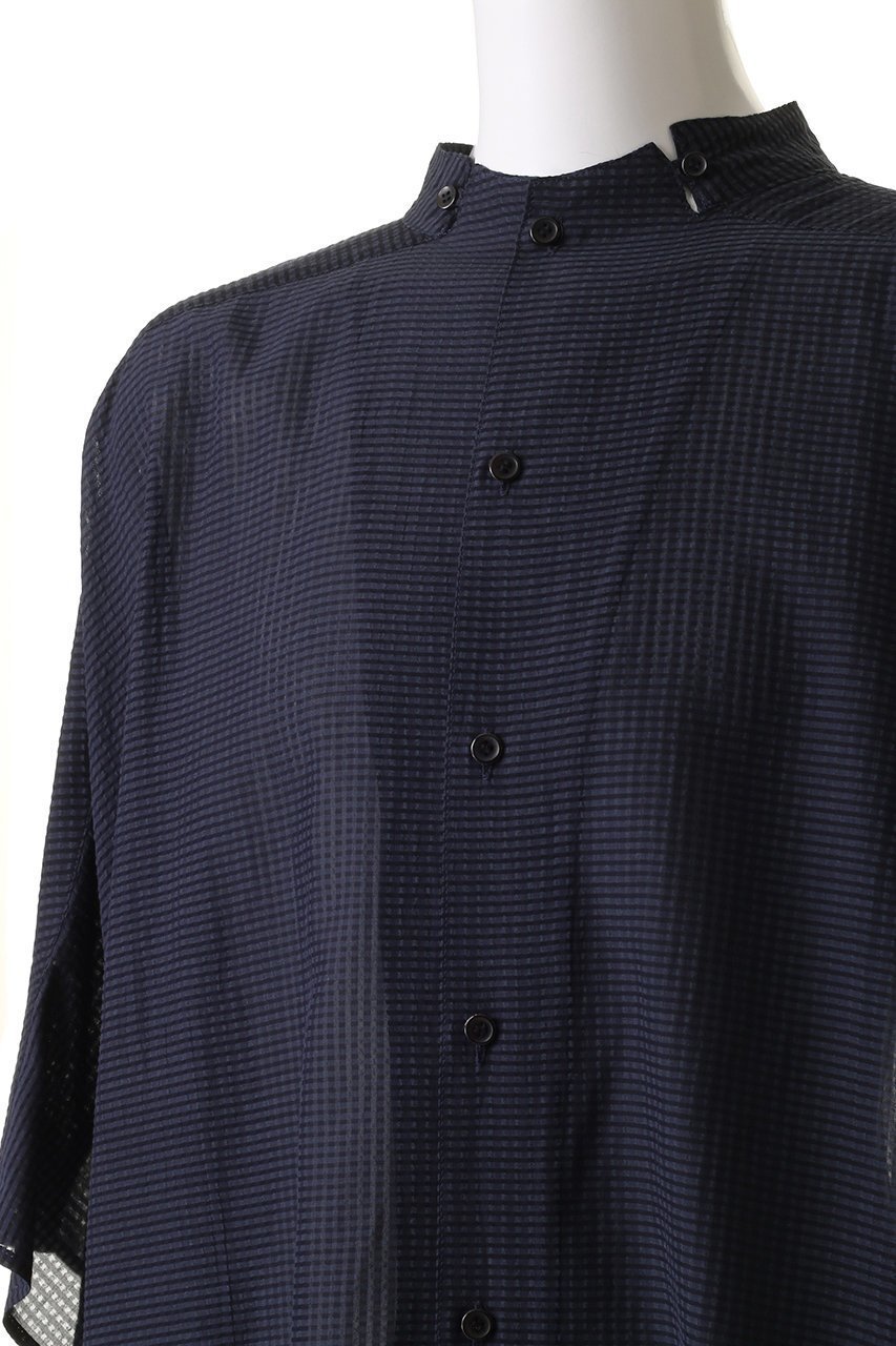 【セブン バイ セブン/SEVEN BY SEVEN / MEN】の【MEN】スタンドカラーシアーポンチョシャツ 人気、トレンドファッション・服の通販 founy(ファニー) 　ファッション　Fashion　メンズファッション　Fashion for Men　インド　Indian Textile　ショーツ　Shorts, Short Pants　ショート　Short, Short Length　ジーンズ　Jeans, Denim Pants　スラックス　Slacks, Dress Pants　スリーブ　Sleeve, Long Sleeve / Short Sleeve　バランス　Balance, Style Balance　ポンチョ　Poncho, Cape Style　ロング　Long, Long-Length　エレガント 上品　Elegant　定番　Standard, Basic Item　羽織　Haori, Light Jacket　other-5|ID: prp329100004494658 ipo3291000000035739079