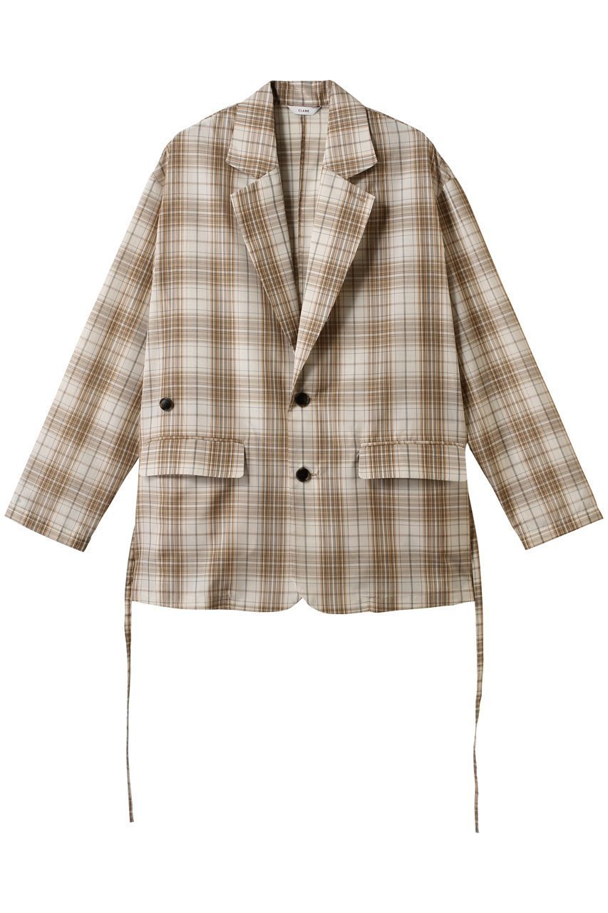 【クラネ/CLANE】の2WAY SHEER JACKET/ジャケット インテリア・キッズ・メンズ・レディースファッション・服の通販 founy(ファニー) 　ファッション　Fashion　レディースファッション　Fashion for Women　アウター　Coat / Outerwear Collection　レディースジャケット・軽アウター　Jackets　クラシカル　Classical, Vintage-Inspired　シアー　Sheer, See-Through　シェイプ　Shape, Slim Fit　ジャケット　Jacket, Outerwear　チェック　Check, Plaid, Tartan　トレンド　Trend, Trending Now　ミックス　Mix, Mixed Style　夏　Summer　春　Spring　S/S・春夏　SS, Spring/Summer, Warm Season　MIX|ID: prp329100004494663 ipo3291000000032951823