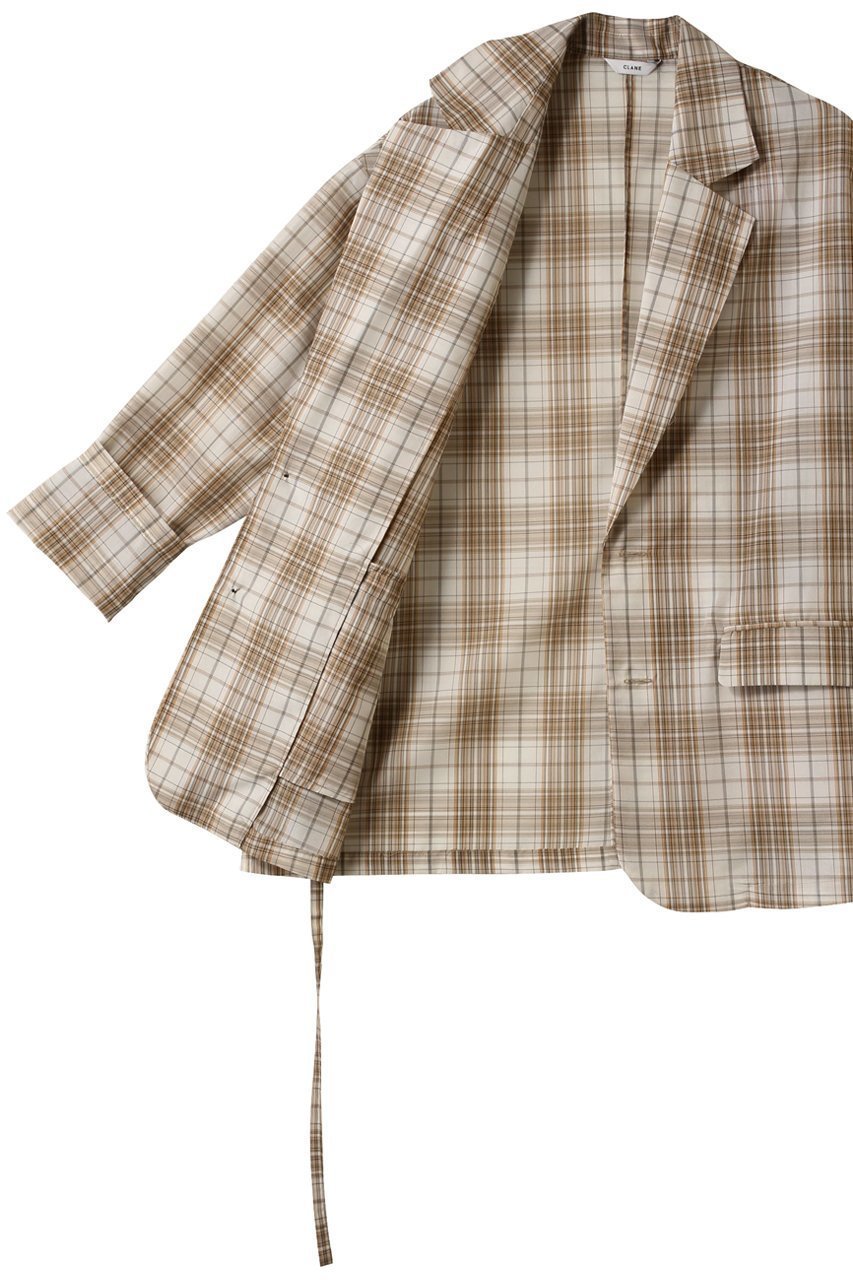【クラネ/CLANE】の2WAY SHEER JACKET/ジャケット 人気、トレンドファッション・服の通販 founy(ファニー) 　ファッション　Fashion　レディースファッション　Fashion for Women　アウター　Coat / Outerwear Collection　レディースジャケット・軽アウター　Jackets　クラシカル　Classical, Vintage-Inspired　シアー　Sheer, See-Through　シェイプ　Shape, Slim Fit　ジャケット　Jacket, Outerwear　チェック　Check, Plaid, Tartan　トレンド　Trend, Trending Now　ミックス　Mix, Mixed Style　夏　Summer　春　Spring　S/S・春夏　SS, Spring/Summer, Warm Season　other-6|ID: prp329100004494663 ipo3291000000032951839