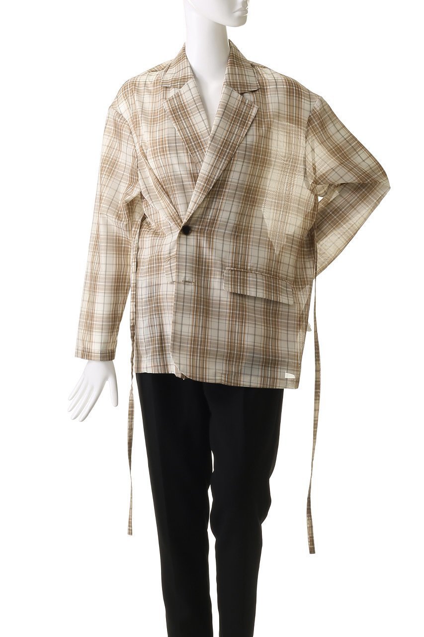 【クラネ/CLANE】の2WAY SHEER JACKET/ジャケット 人気、トレンドファッション・服の通販 founy(ファニー) 　ファッション　Fashion　レディースファッション　Fashion for Women　アウター　Coat / Outerwear Collection　レディースジャケット・軽アウター　Jackets　クラシカル　Classical, Vintage-Inspired　シアー　Sheer, See-Through　シェイプ　Shape, Slim Fit　ジャケット　Jacket, Outerwear　チェック　Check, Plaid, Tartan　トレンド　Trend, Trending Now　ミックス　Mix, Mixed Style　夏　Summer　春　Spring　S/S・春夏　SS, Spring/Summer, Warm Season　other-8|ID: prp329100004494663 ipo3291000000032951845