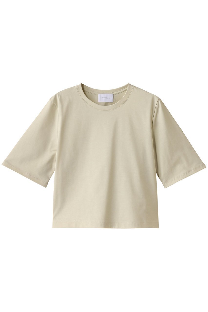 【スタニングルアー/STUNNING LURE】のウルティマコットンTシャツ インテリア・キッズ・メンズ・レディースファッション・服の通販 founy(ファニー) 　ファッション　Fashion　レディースファッション　Fashion for Women　トップス・カットソー　Cut & Sew Tops　キャミソール&ノースリーブ　Camisoles & Sleeveless Tops　シャツ・ブラウス・オフィスカジュアル　Elegant Blouses & Button-Ups　ロングTシャツ・Tシャツ　Longline T-Shirts & Tees　カットソー・ベーシックTシャツ　Cut-and-Sewn Tops / Stretch Tees & Basics　キャミソール　Camisole, Spaghetti Strap Top　シンプル　Simple, Minimal　スリーブ　Sleeve, Long Sleeve / Short Sleeve　タンク　Tank Top, Sleeveless Top　ライトグリーン|ID: prp329100004494675 ipo3291000000032851628