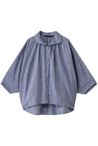 【ミズイロ インド/mizuiro ind】のgathered dolman shirt シャツ navy|ID: prp329100004494680 ipo3291000000031821825