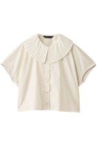 【ミズイロ インド/mizuiro ind】のpleats collar shirt シャツ ivory|ID:prp329100004494681