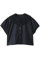 【ミズイロ インド/mizuiro ind】のpleats collar shirt シャツ navy|ID:prp329100004494681