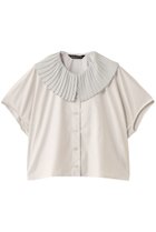 【ミズイロ インド/mizuiro ind】のpleats collar shirt シャツ l.gray|ID:prp329100004494681