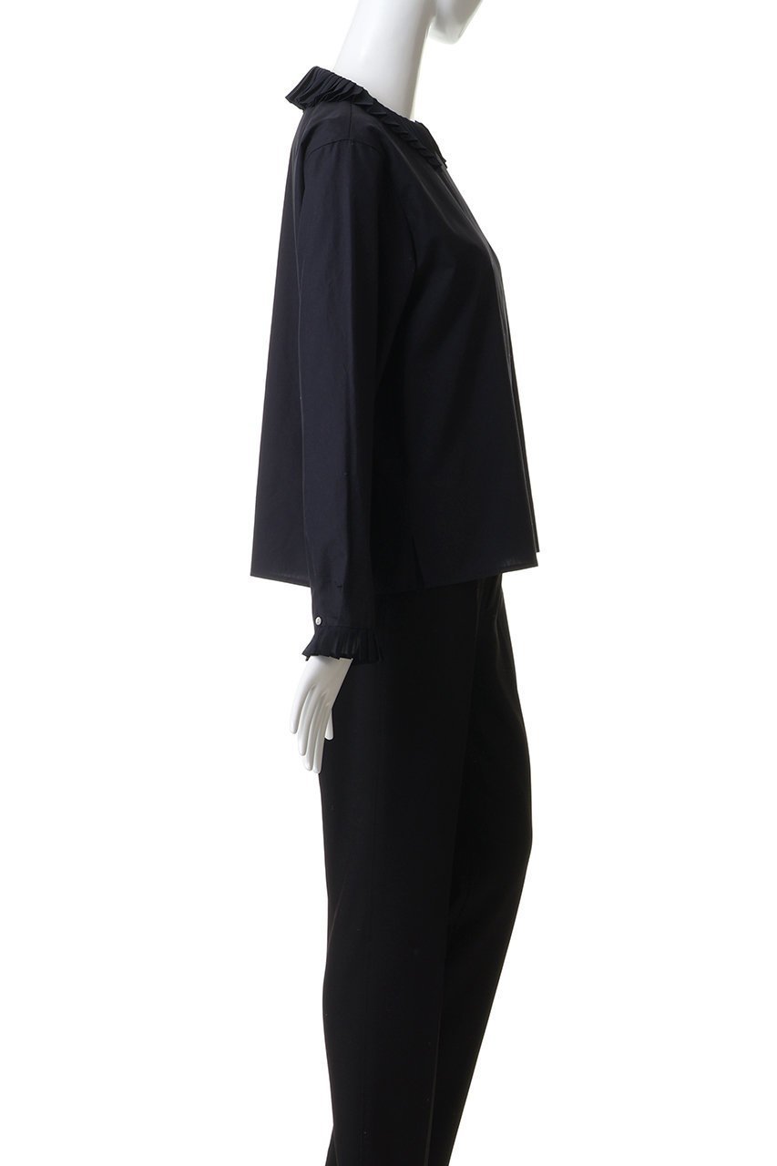 【ミズイロ インド/mizuiro ind】のpleats collar shirt シャツ 人気、トレンドファッション・服の通販 founy(ファニー) 　ファッション　Fashion　レディースファッション　Fashion for Women　トップス・カットソー　Cut & Sew Tops　シャツ・ブラウス・オフィスカジュアル　Elegant Blouses & Button-Ups　スウェット / スエット　Sweatshirt, Sweatwear　スリーブ　Sleeve, Long Sleeve / Short Sleeve　フロント　Front, Front Design　プリーツ　Pleats, Pleated　ロング　Long, Long-Length　エレガント 上品　Elegant　新作・新入荷　New Arrivals / New In　other-3|ID: prp329100004494681 ipo3291000000034735223