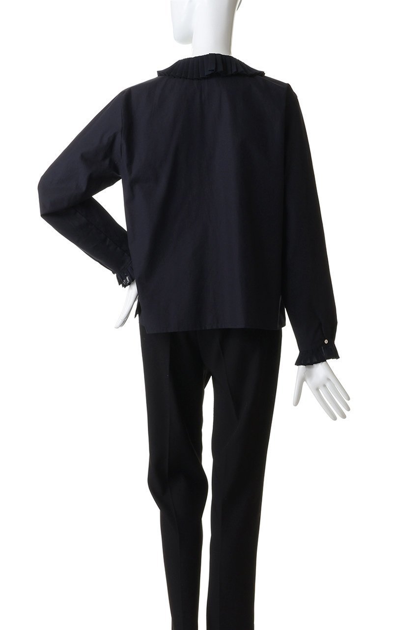 【ミズイロ インド/mizuiro ind】のpleats collar shirt シャツ 人気、トレンドファッション・服の通販 founy(ファニー) 　ファッション　Fashion　レディースファッション　Fashion for Women　トップス・カットソー　Cut & Sew Tops　シャツ・ブラウス・オフィスカジュアル　Elegant Blouses & Button-Ups　スウェット / スエット　Sweatshirt, Sweatwear　スリーブ　Sleeve, Long Sleeve / Short Sleeve　フロント　Front, Front Design　プリーツ　Pleats, Pleated　ロング　Long, Long-Length　エレガント 上品　Elegant　新作・新入荷　New Arrivals / New In　other-4|ID: prp329100004494681 ipo3291000000034735225