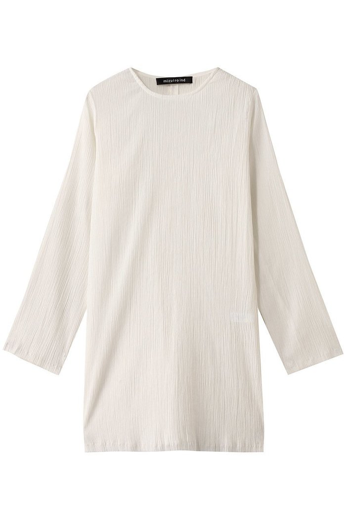 【ミズイロ インド/mizuiro ind】のcotton crape tunic P/O プルオーバー インテリア・キッズ・メンズ・レディースファッション・服の通販 founy(ファニー) https://founy.com/ ファッション Fashion レディースファッション Ladies' Fashion Online トップス・カットソー Tops/Tshirt シャツ/ブラウス Shirts/Blouses プルオーバー Pullover シアー Sheer ショート Short スリット Slit スリーブ Sleeve チュニック Tunic |ID: prp329100004494697 ipo3291000000032648862