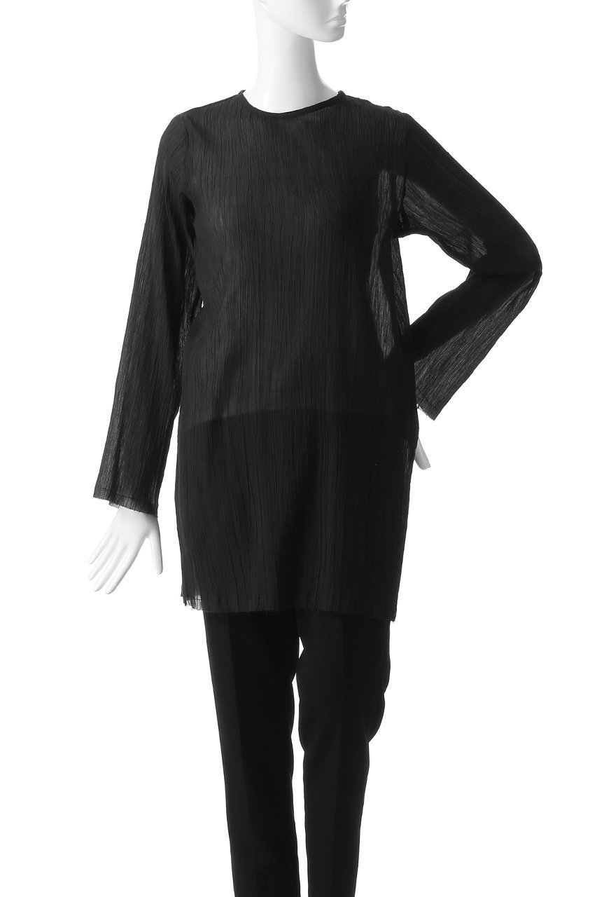【ミズイロ インド/mizuiro ind】のcotton crape tunic P/O プルオーバー 人気、トレンドファッション・服の通販 founy(ファニー) 　ファッション　Fashion　レディースファッション　Ladies' Fashion Online　トップス・カットソー　Tops/Tshirt　シャツ/ブラウス　Shirts/Blouses　プルオーバー　Pullover　シアー　Sheer　ショート　Short　スリット　Slit　スリーブ　Sleeve　チュニック　Tunic　other-2|ID: prp329100004494697 ipo3291000000032648865