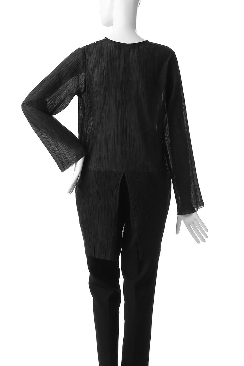 【ミズイロ インド/mizuiro ind】のcotton crape tunic P/O プルオーバー 人気、トレンドファッション・服の通販 founy(ファニー) 　ファッション　Fashion　レディースファッション　Ladies' Fashion Online　トップス・カットソー　Tops/Tshirt　シャツ/ブラウス　Shirts/Blouses　プルオーバー　Pullover　シアー　Sheer　ショート　Short　スリット　Slit　スリーブ　Sleeve　チュニック　Tunic　other-4|ID: prp329100004494697 ipo3291000000032648867