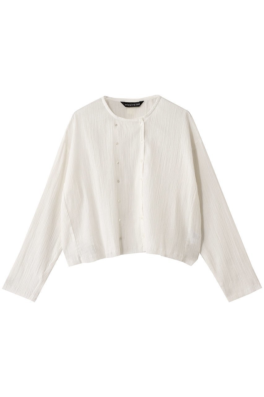 【ミズイロ インド/mizuiro ind】のcotton crape short shirt シャツ 人気、トレンドファッション・服の通販 founy(ファニー) 　ファッション　Fashion　レディースファッション　Ladies' Fashion Online　トップス・カットソー　Tops/Tshirt　シャツ/ブラウス　Shirts/Blouses　ロング / Tシャツ　T-Shirts　シアー　Sheer　ショート　Short　スリーブ　Sleeve　ロング　Long　ワイド　Wide　再入荷　Restock/Back In Stock/Re Arrival　夏　Summer　春　Spring　S/S・春夏　Ss・Spring/Summer　 other-1|ID: prp329100004494698 ipo3291000000032648145
