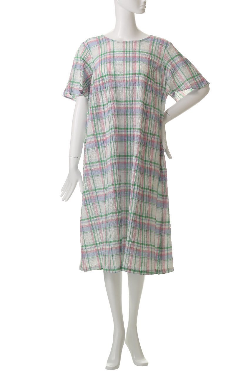 【キッドブルー/KID BLUE】の25シャーリングチェックナイティ 人気、トレンドファッション・服の通販 founy(ファニー) 　ファッション　Fashion　レディースファッション　Fashion for Women　シャーリング　Shirring, Ruched　スリーブ　Sleeve, Long Sleeve / Short Sleeve　チェック　Check, Plaid, Tartan　パジャマ　Pajamas, Sleepwear　フェミニン　Feminine, Girly　フレア　Flare, Flared　人気　Popular, Best Seller　再入荷　Restock / Back in Stock　other-2|ID: prp329100004494710 ipo3291000000032833630