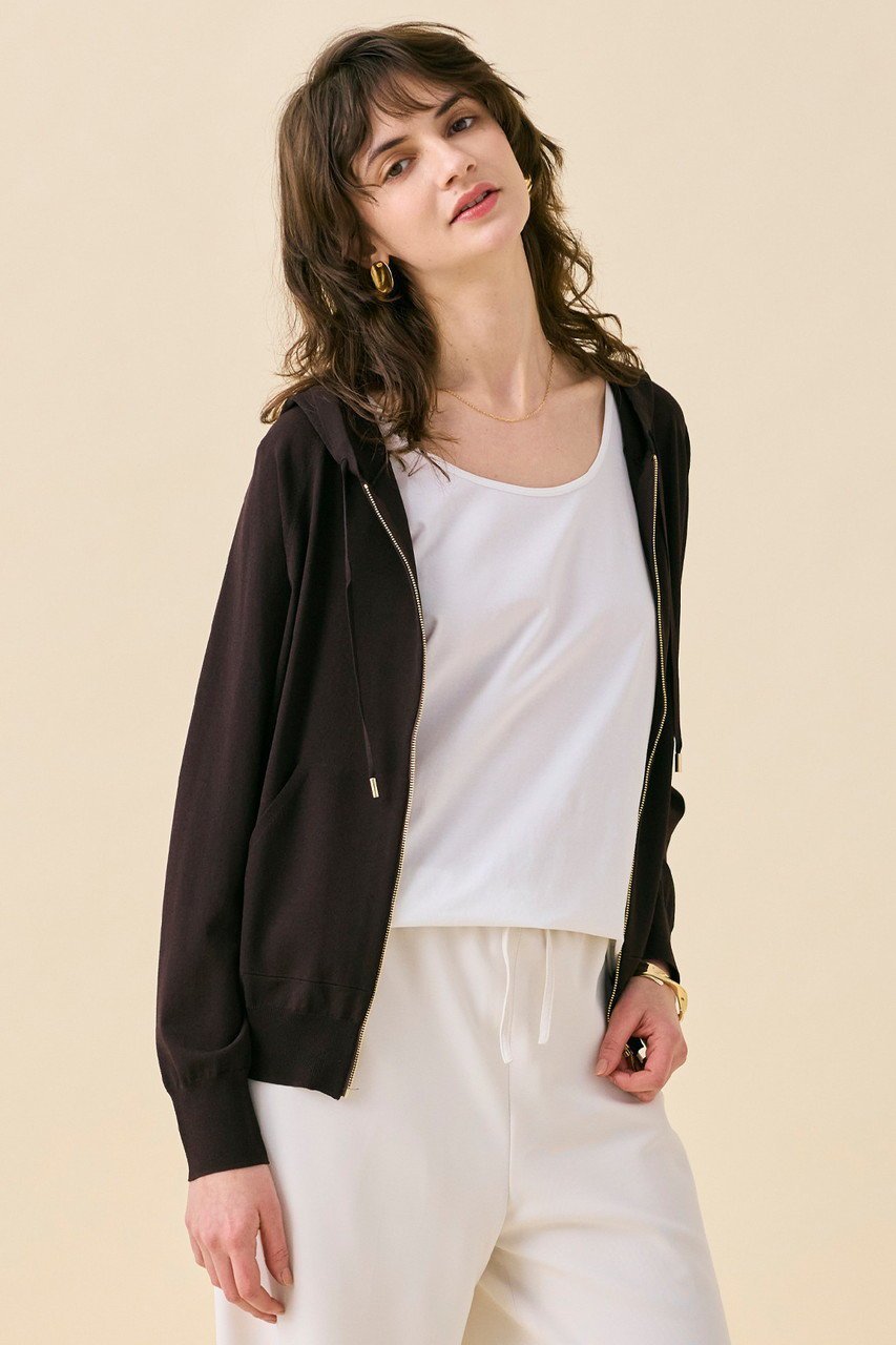 【ベイジ,/BEIGE,】のMONSTERA(モンステラ)/フーデットニット(ウォッシャブル対応) 人気、トレンドファッション・服の通販 founy(ファニー) 　ファッション　Fashion　レディースファッション　WOMEN　トップス・カットソー　Tops/Tshirt　ニット　Knit Tops　カーディガン　Cardigans　ウォッシャブル　Washable　カーディガン　Cardigan　ジップ　Zip　バランス　Balance　リュクス　Luxe　エレガント 上品　Elegant　other-7|ID: prp329100004494723 ipo3291000000032000444