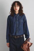 【ブリル/BRILL】のダンガリーシャツ 人気、トレンドファッション・服の通販 founy(ファニー) ファッション Fashion レディースファッション Fashion for Women トップス・カットソー Cut & Sew Tops シャツ・ブラウス・オフィスカジュアル Elegant Blouses & Button-Ups スリーブ Sleeve, Long Sleeve / Short Sleeve デニム Denim, Jeans Material フロント Front, Front Design ボトム Bottoms, Lower Wear ロング Long, Long-Length ヴィンテージ Vintage Style |ID:prp329100004494724