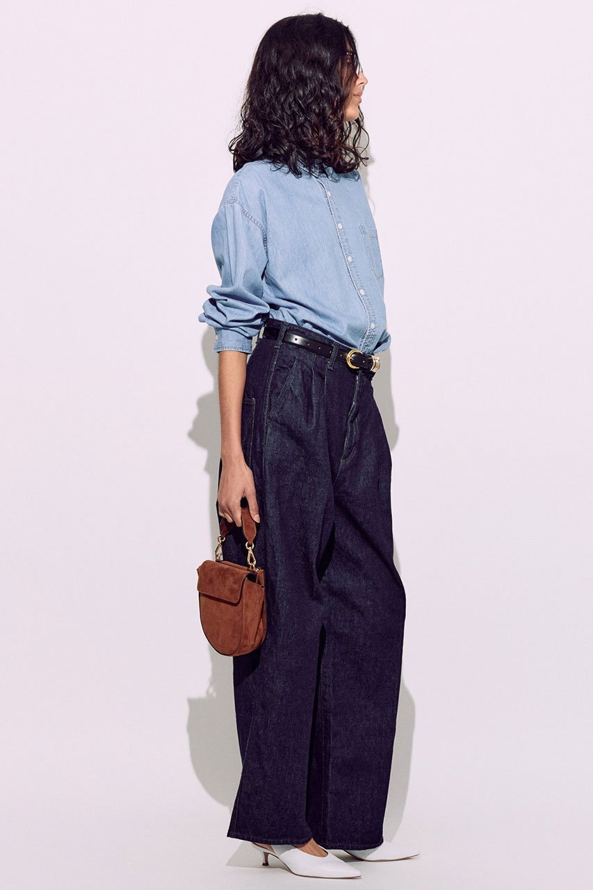 【ブリル/BRILL】のダンガリーシャツ 人気、トレンドファッション・服の通販 founy(ファニー) 　ファッション　Fashion　レディースファッション　Fashion for Women　トップス・カットソー　Cut & Sew Tops　シャツ・ブラウス・オフィスカジュアル　Elegant Blouses & Button-Ups　スリーブ　Sleeve, Long Sleeve / Short Sleeve　デニム　Denim, Jeans Material　フロント　Front, Front Design　ボトム　Bottoms, Lower Wear　ロング　Long, Long-Length　ヴィンテージ　Vintage Style　other-7|ID: prp329100004494724 ipo3291000000032812193