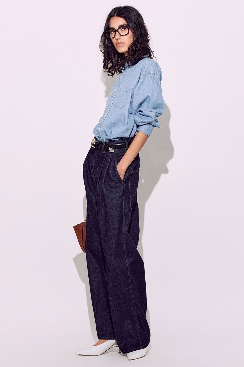 【ブリル/BRILL】のダンガリーシャツ 人気、トレンドファッション・服の通販 founy(ファニー) 　ファッション　Fashion　レディースファッション　Fashion for Women　トップス・カットソー　Cut & Sew Tops　シャツ・ブラウス・オフィスカジュアル　Elegant Blouses & Button-Ups　スリーブ　Sleeve, Long Sleeve / Short Sleeve　デニム　Denim, Jeans Material　フロント　Front, Front Design　ボトム　Bottoms, Lower Wear　ロング　Long, Long-Length　ヴィンテージ　Vintage Style　other-5|ID: prp329100004494724 ipo3291000000035969438