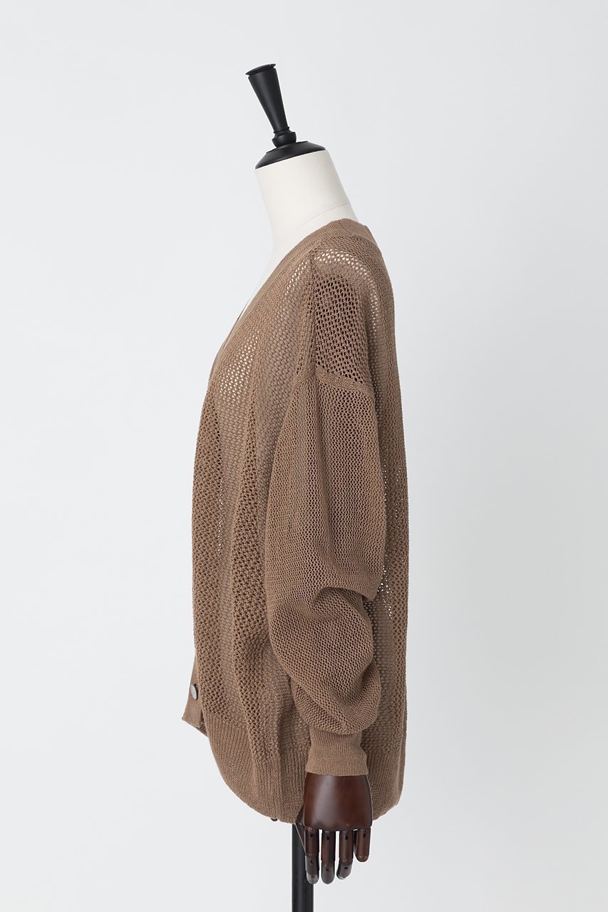 【オーヴィル/EAUVIRE】のワイドカーディガン 人気、トレンドファッション・服の通販 founy(ファニー) 　ファッション　Fashion　レディースファッション　Fashion for Women　トップス・カットソー　Cut & Sew Tops　カーディガン・羽織り　Layered Style Cardigans　シャツ・ブラウス・オフィスカジュアル　Elegant Blouses & Button-Ups　ロングTシャツ・Tシャツ　Longline T-Shirts & Tees　カットソー・ベーシックTシャツ　Cut-and-Sewn Tops / Stretch Tees & Basics　カーディガン　Cardigan, Knitwear　フィット　Fit, Slim Fit　ミックス　Mix, Mixed Style　メッシュ　Mesh, Net Fabric　リネン　Linen, Linen Fabric　ワイド　Wide, Wide Fit　other-2|ID: prp329100004496044 ipo3291000000031711276
