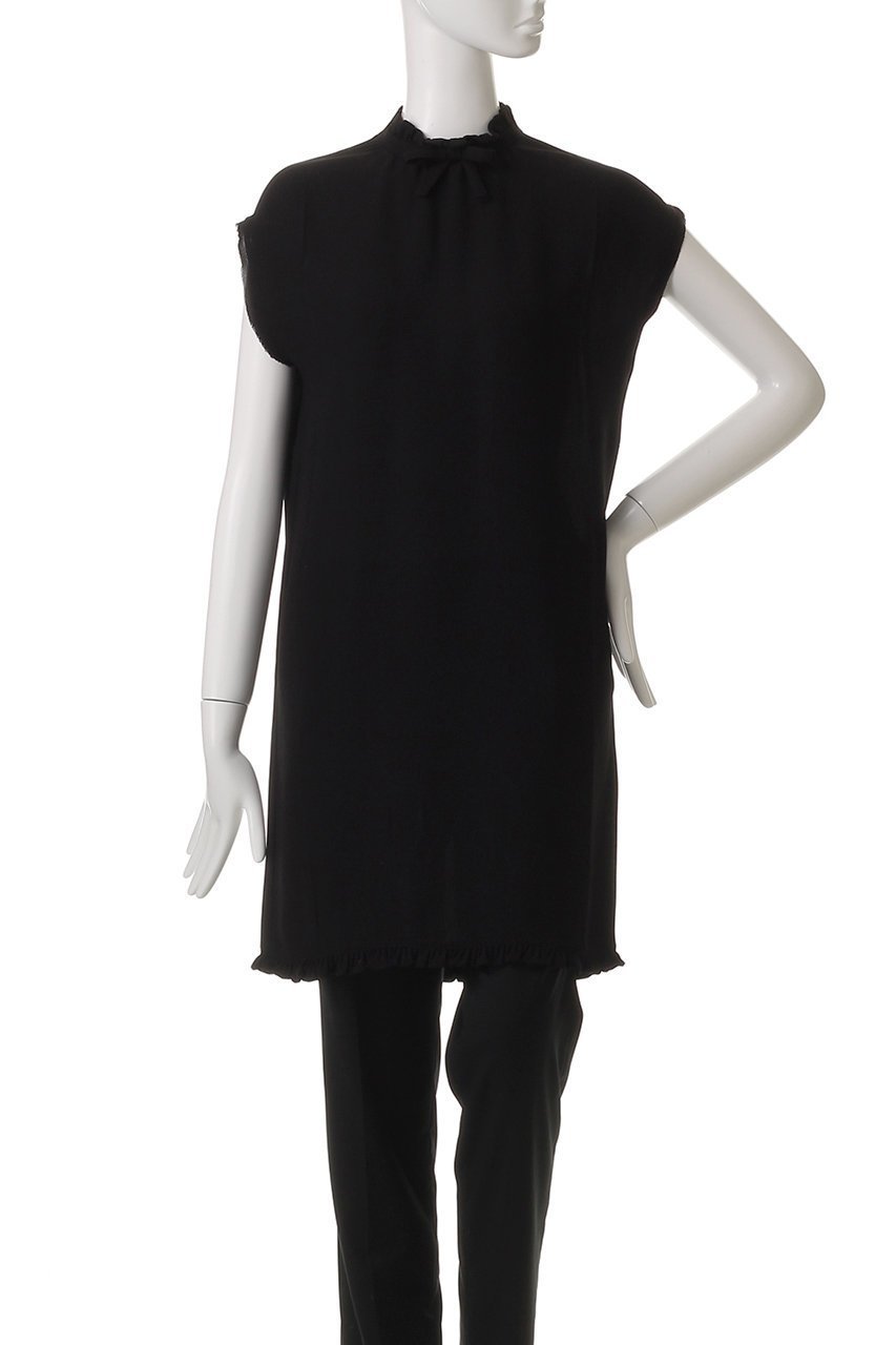 【ヌメロ ヴェントゥーノ/N°21】のノースリーブブラウス 人気、トレンドファッション・服の通販 founy(ファニー) 　ファッション　Fashion　レディースファッション　Fashion for Women　トップス・カットソー　Cut & Sew Tops　キャミソール&ノースリーブ　Camisoles & Sleeveless Tops　シャツ・ブラウス・オフィスカジュアル　Elegant Blouses & Button-Ups　なめらか　Smooth, Silky Texture　スタイリッシュ　Stylish, Fashionable　ノースリーブ　Sleeveless, No-Sleeve　フェミニン　Feminine, Girly　フリル　Frill, Ruffle　エレガント 上品　Elegant　other-2|ID: prp329100004496056 ipo3291000000034955178