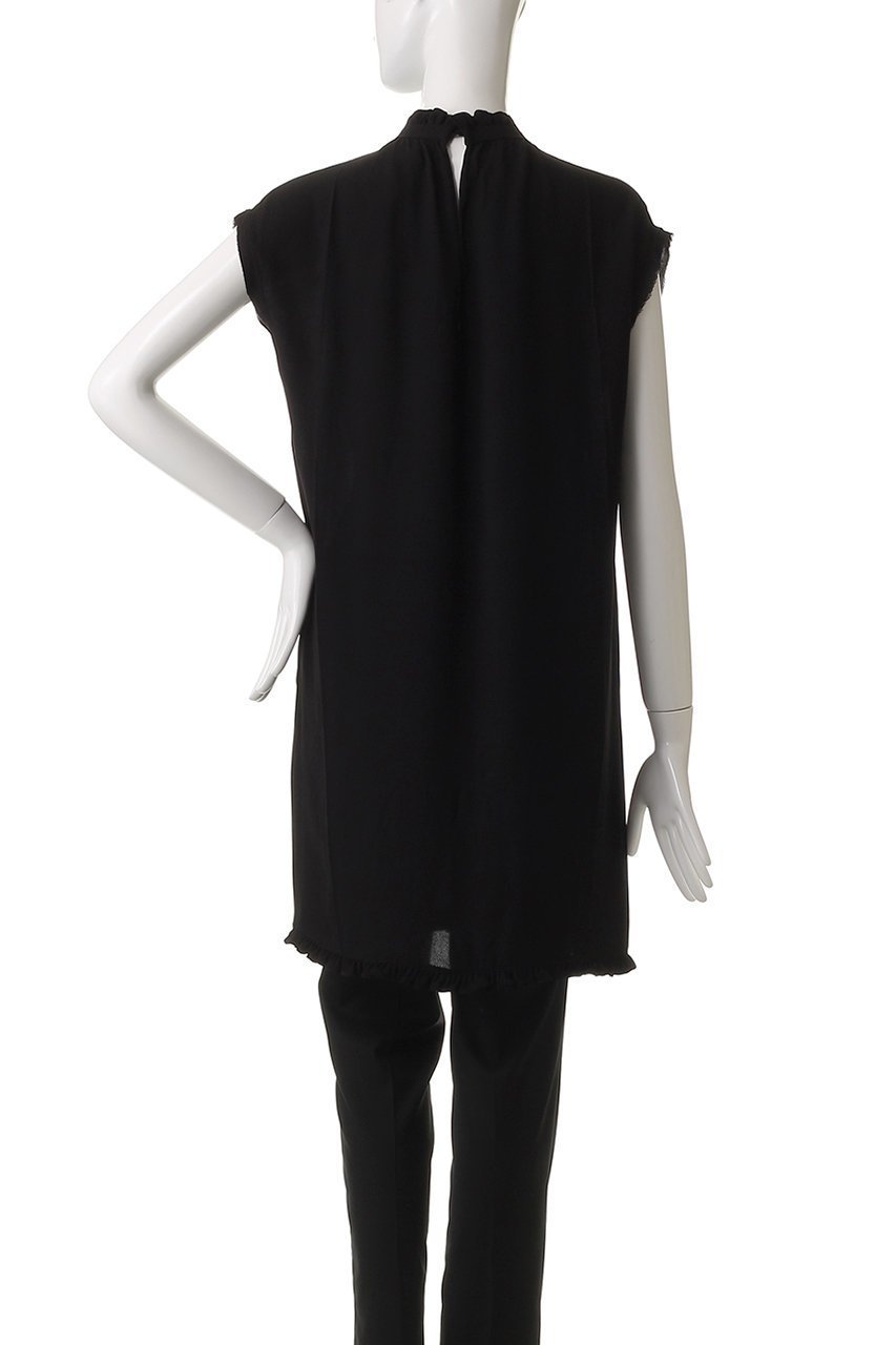 【ヌメロ ヴェントゥーノ/N°21】のノースリーブブラウス 人気、トレンドファッション・服の通販 founy(ファニー) 　ファッション　Fashion　レディースファッション　Fashion for Women　トップス・カットソー　Cut & Sew Tops　キャミソール&ノースリーブ　Camisoles & Sleeveless Tops　シャツ・ブラウス・オフィスカジュアル　Elegant Blouses & Button-Ups　なめらか　Smooth, Silky Texture　スタイリッシュ　Stylish, Fashionable　ノースリーブ　Sleeveless, No-Sleeve　フェミニン　Feminine, Girly　フリル　Frill, Ruffle　エレガント 上品　Elegant　other-4|ID: prp329100004496056 ipo3291000000034955182