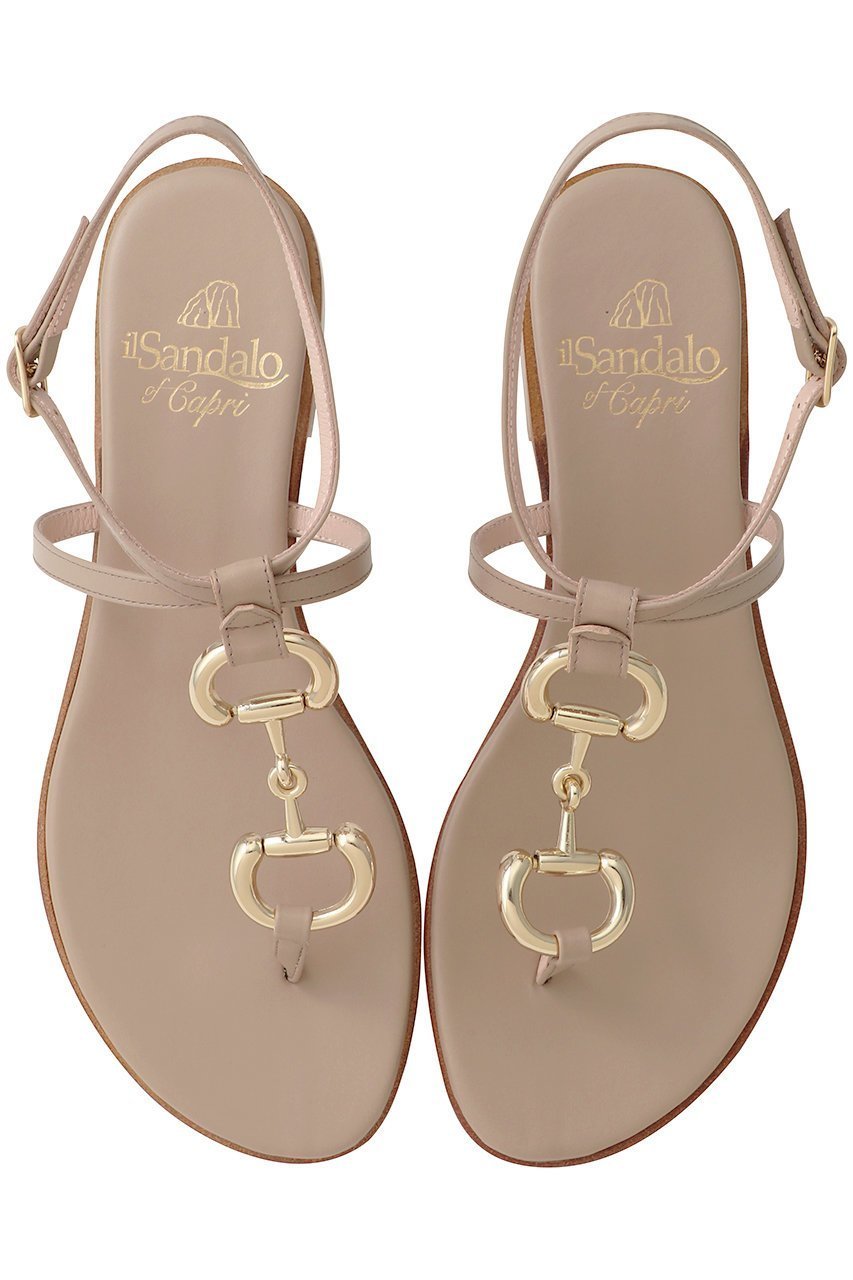 【イル サンダロ オブ カプリ/il Sandalo of Capri】のビット付きアンクルストラップトングサンダル インテリア・キッズ・メンズ・レディースファッション・服の通販 founy(ファニー) 　ファッション　Fashion　レディースファッション　Fashion for Women　エレガント 上品　Elegant　サンダル　Sandals, Summer Shoes　ヌーディ　Nude, Nude Tone　フェミニン　Feminine, Girly　夏　Summer　春　Spring　S/S・春夏　SS, Spring/Summer, Warm Season　トープ|ID: prp329100004496069 ipo3291000000032850389